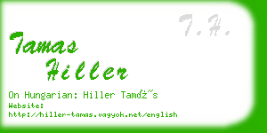 tamas hiller business card